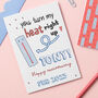 Personalised Funny Thermometer Valentine's Day Card, thumbnail 1 of 6