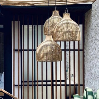 Large Lobster Pot Rattan Lampshade, 4 of 7