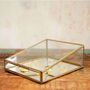 Large Antique Brass Jewellery Display Box, thumbnail 1 of 4