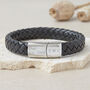 Mens Personalised Dad / Daddy Est. Leather Bracelet, thumbnail 3 of 7