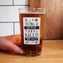 Personalised Step Dad It Takes Balls Beer Glass, thumbnail 3 of 3