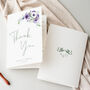 Wedding Thank You Cards Deep Purple And White Florals, thumbnail 1 of 5