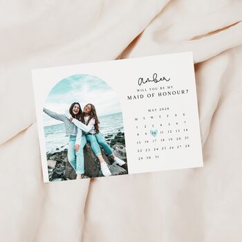 Personalised Bridesmaid And Maid Of Honour Photo Proposal Postcard, 2 of 3