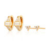 Audrey Huggie And Trinity Stud Set Of Earrings, thumbnail 5 of 7