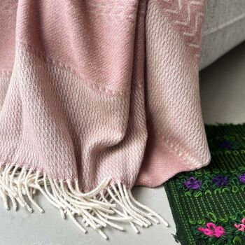 Uptown Wool Throw Pink, 5 of 6