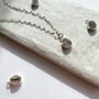 Carved Herkimer Diamond Vintage Chain Necklace, thumbnail 8 of 10
