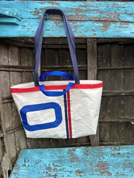 Gennaker Upcycled Sailcloth Two Handle Bag, 5 of 5