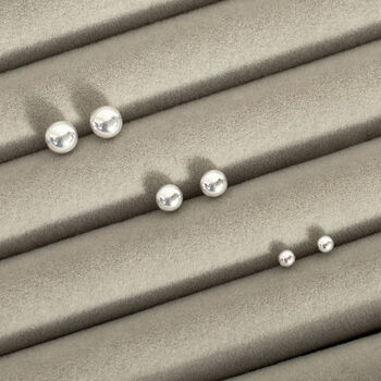 Sterling Silver Ball Stud Earrings, 3 of 8
