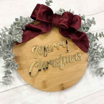 Personalised Family Christmas Wreath 'At The X House', 9 of 10