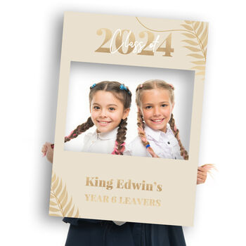 Neutral School Leavers Selfie Frame And Party Sign, 2 of 4