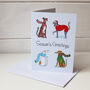 Cosy Christmas Dogs A6 Greeting Card, thumbnail 2 of 2