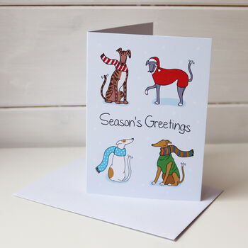 Cosy Christmas Dogs A6 Greeting Card, 2 of 2