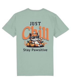 Just Chill Stay Pawsitive Unisex Graphic T Shirt, 6 of 10