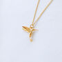 Hummingbird Charm Necklace, 925 Sterling Silver, thumbnail 4 of 8