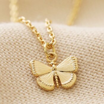 Tiny Butterfly Pendant Necklace, 4 of 12