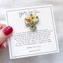 Get Well Soon Gift Enamel Pin Card – Everlasting Flower Bouquet Pin With Poem – Thinking Of You / Speedy Recovery Gift, thumbnail 4 of 12