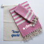 Personalised Beach Towel Set, Team Bride Gift, thumbnail 5 of 12