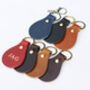 Handmade Personalised Leather Keyring Made In Britain English Leather, thumbnail 1 of 7