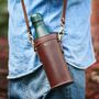 Personalised Leather Water Bottle Holder, thumbnail 1 of 4