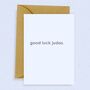 'Good Luck Judas' New Job Card, thumbnail 1 of 2