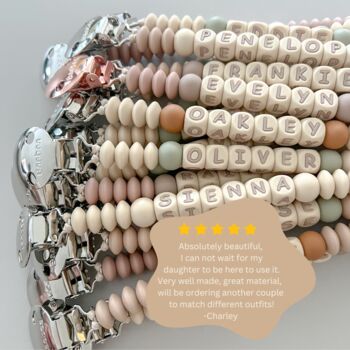 Baebea: Personalised Dummy Clip And Dummy Holder Bundle Saver Set, 4 of 9