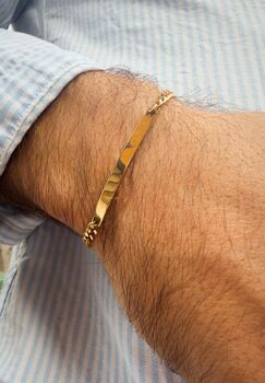Golden Personalised Chain Bracelet, 8 of 10