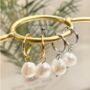 Pearl Hoop Earrings Gift For Bridemaids, thumbnail 1 of 5