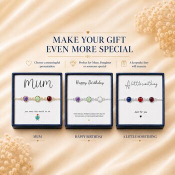 Personalise Create Your Own Family Birthstones Bracelet, 7 of 12