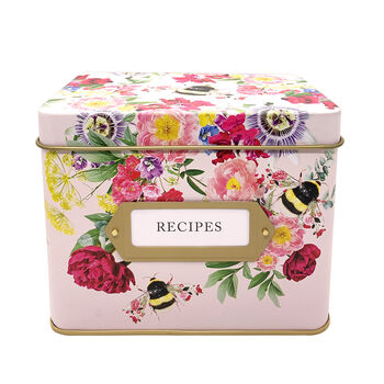 Bee Recipe Tin Box, Recipe Organiser, 3 of 7