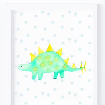 Dinosaur Art Print Set For Children, 6 of 7