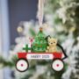 Personalised Childs First Christmas Red Wagon Decoration, thumbnail 1 of 3