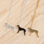 Whippet Necklace In Solid 925 Sterling Silver, thumbnail 1 of 6