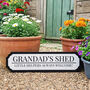 Personalised Small Grandad's Shed Road Sign Garden Wall Plaque Gift, thumbnail 2 of 5