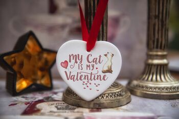 Cat Breed My Valentine Ceramic Heart, 6 of 8