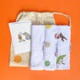Safari Print Baby Muslin Gift Set With Card, thumbnail 1 of 10