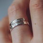 First Mother's Day Personalised Adjustable Silver Ring, thumbnail 4 of 6