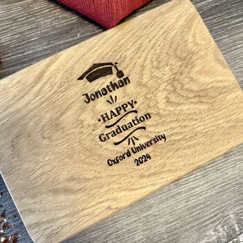 Graduation Gift Personalised Oak Board, 2 of 2