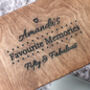 Personalised Wooden 'Favourite Memories' Keepsake Box, thumbnail 3 of 3