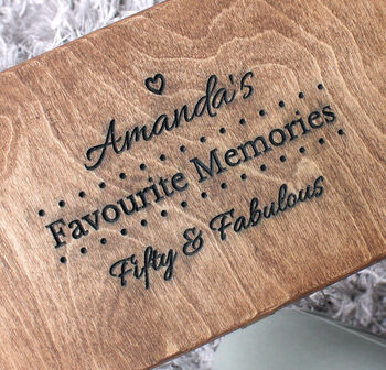 Personalised Wooden 'Favourite Memories' Keepsake Box, 3 of 3
