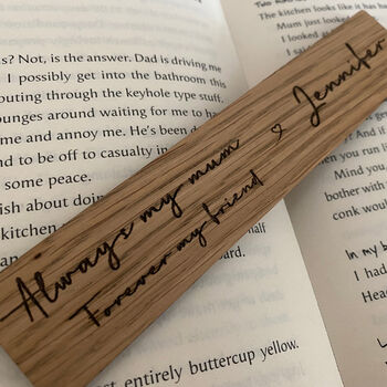Personalised Oak Veneer Bookmark Gift, 3 of 4