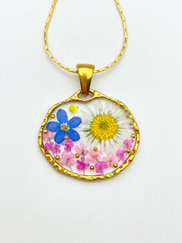 Earrings With Daisy And Forget Me Not Flowers, 3 of 12