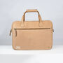 Personalised Leather Compact Laptop Satchel In Camel, thumbnail 2 of 10