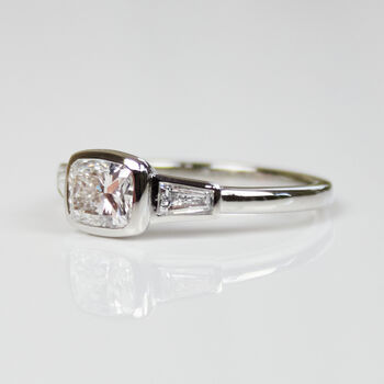 Cushion Cut Lab Grown Diamond Engagement Ring, 2 of 3