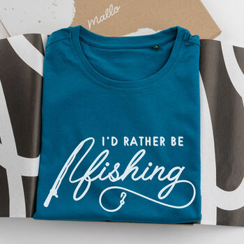 'I'd Rather Be Fishing' Slogan T Shirt, 5 of 6