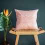 Iman Recycled Cotton Cushion Cover In Pink, thumbnail 1 of 4