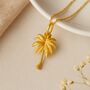 Personalised Gold Plated Silver Palm Tree Necklace, thumbnail 3 of 7