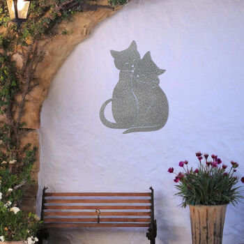 Cat Lovers Metal Wall Art For Garden, Perfect Pet Owner Gift, 10 of 10