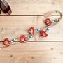 Hand Painted Red Yellow Hanging Heart Bells Wind Chime, thumbnail 12 of 12