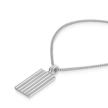 Ripple Men's Necklace 925 Solid Silver, 6 of 8