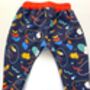 Baby, Toddler Joggers With Inbuilt Socks 'Spacey', thumbnail 5 of 8